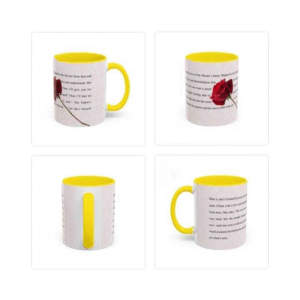 Yellow Handle Ceramic Mug