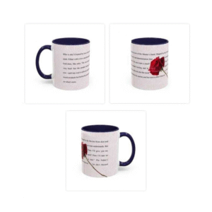 Navy Handle Ceramic Mug